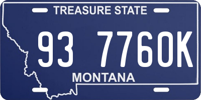 MT license plate 937760K
