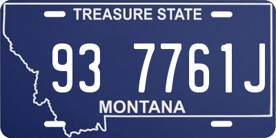 MT license plate 937761J