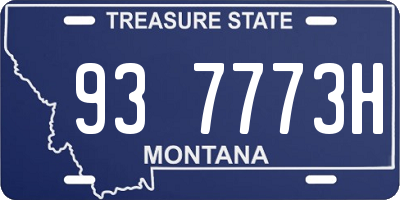 MT license plate 937773H