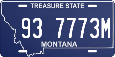 MT license plate 937773M