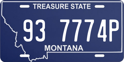 MT license plate 937774P