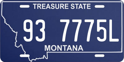 MT license plate 937775L