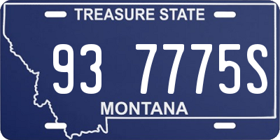 MT license plate 937775S