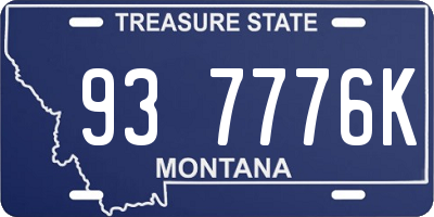 MT license plate 937776K