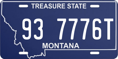 MT license plate 937776T