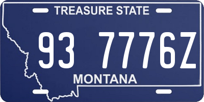 MT license plate 937776Z