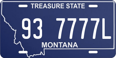 MT license plate 937777L