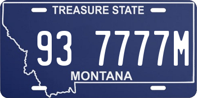 MT license plate 937777M