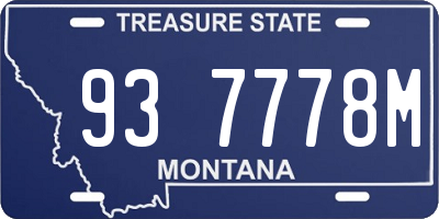 MT license plate 937778M