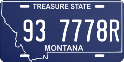MT license plate 937778R