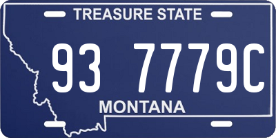 MT license plate 937779C
