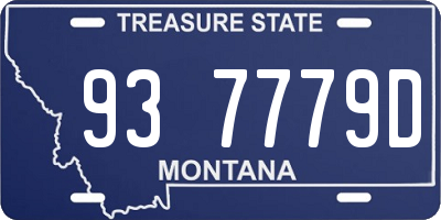 MT license plate 937779D