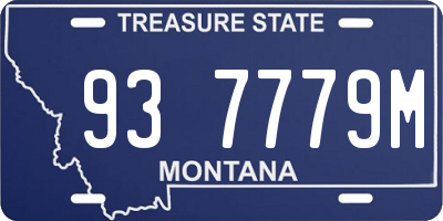 MT license plate 937779M