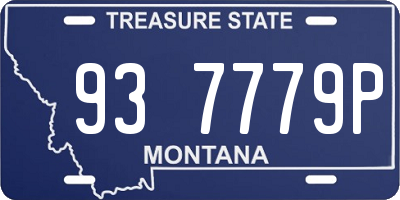 MT license plate 937779P
