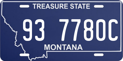 MT license plate 937780C