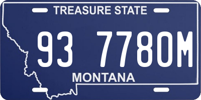 MT license plate 937780M