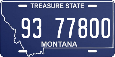 MT license plate 937780O