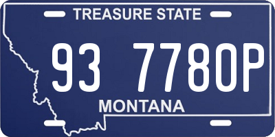 MT license plate 937780P