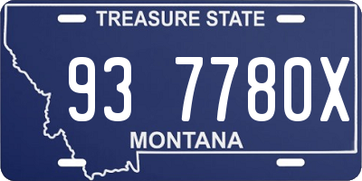 MT license plate 937780X