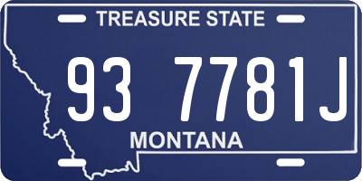 MT license plate 937781J