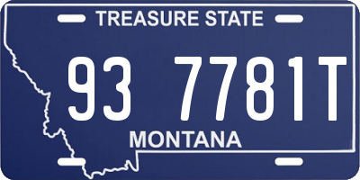 MT license plate 937781T