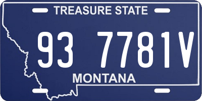 MT license plate 937781V