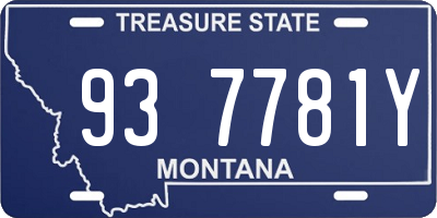 MT license plate 937781Y