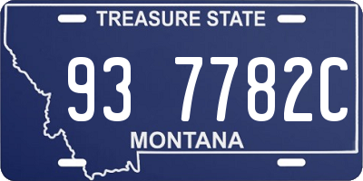 MT license plate 937782C