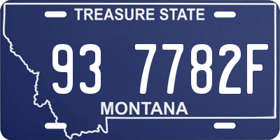MT license plate 937782F