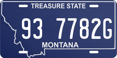MT license plate 937782G