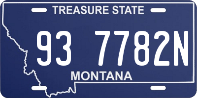 MT license plate 937782N