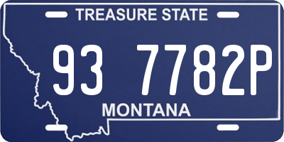 MT license plate 937782P