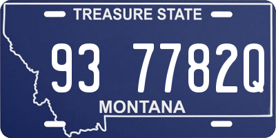 MT license plate 937782Q