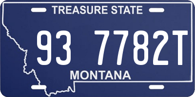MT license plate 937782T