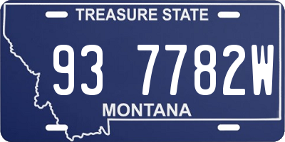 MT license plate 937782W