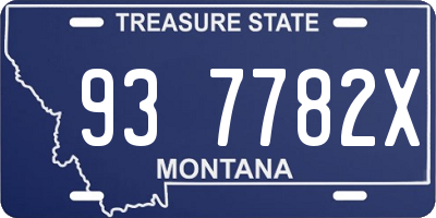 MT license plate 937782X