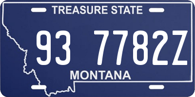 MT license plate 937782Z