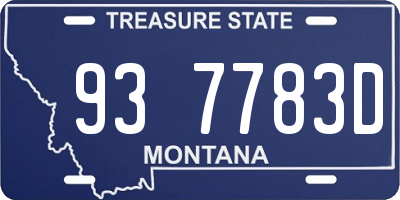 MT license plate 937783D