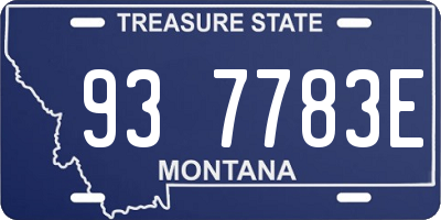 MT license plate 937783E