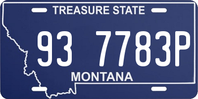 MT license plate 937783P