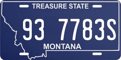 MT license plate 937783S