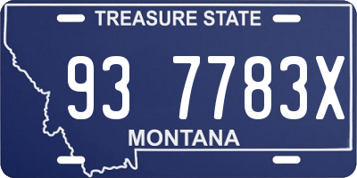 MT license plate 937783X