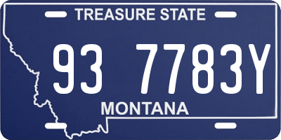 MT license plate 937783Y