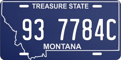 MT license plate 937784C