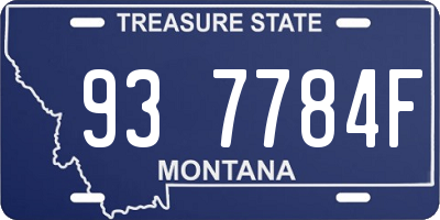 MT license plate 937784F