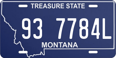 MT license plate 937784L