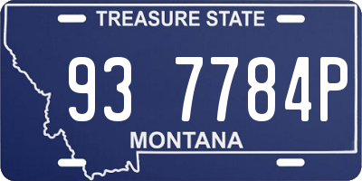 MT license plate 937784P
