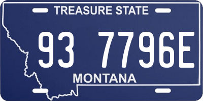 MT license plate 937796E