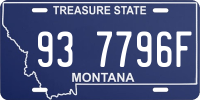MT license plate 937796F