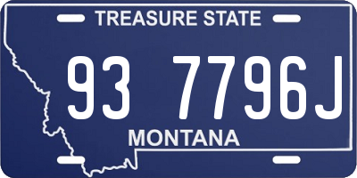 MT license plate 937796J